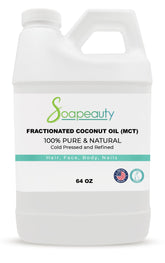 Soapeauty fractionated coconut oil bottle highlights a premium carrier for smooth skin and gentle hydration.
