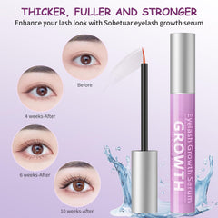 Sobetuar precision brush applying serum at lash base for targeted growth.