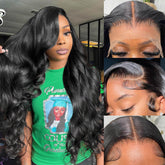 Soeyrkke 13x6 body wave lace-front close-up demonstrates undetectable hairline blending
