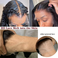 Soeyrkke pre-plucked hairline close-up illustrates effortless parting and realistic hairline