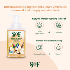 SoF Sweet Almond scent with nutmeg and vanilla evokes café mornings.