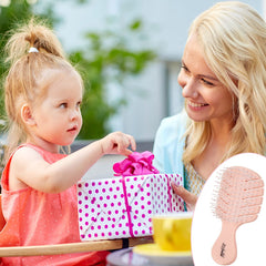 Sofmild mini detangler brush flexible bristles ease pain-free detangling