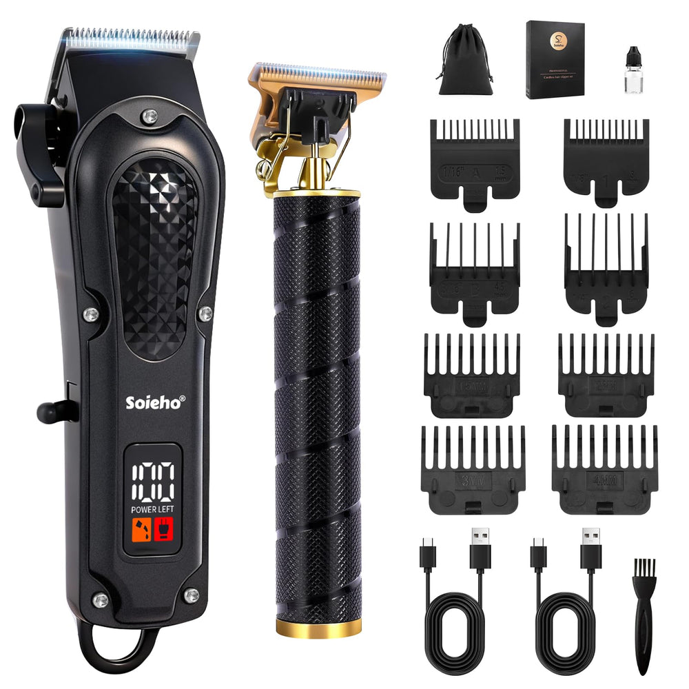 Soieho professional hair clipper front view for precise home grooming.
