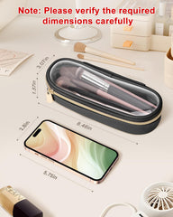 Soimeat portable cosmetic brush case shows compact travel-ready design for on-the-go use.