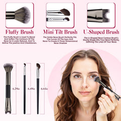 Sokfone Sculpting Dual-End Nose Brush—fluffy blending end for natural softness