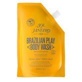 Sol de Janeiro 4 Play bottle with pump for extended showers and less plastic waste.