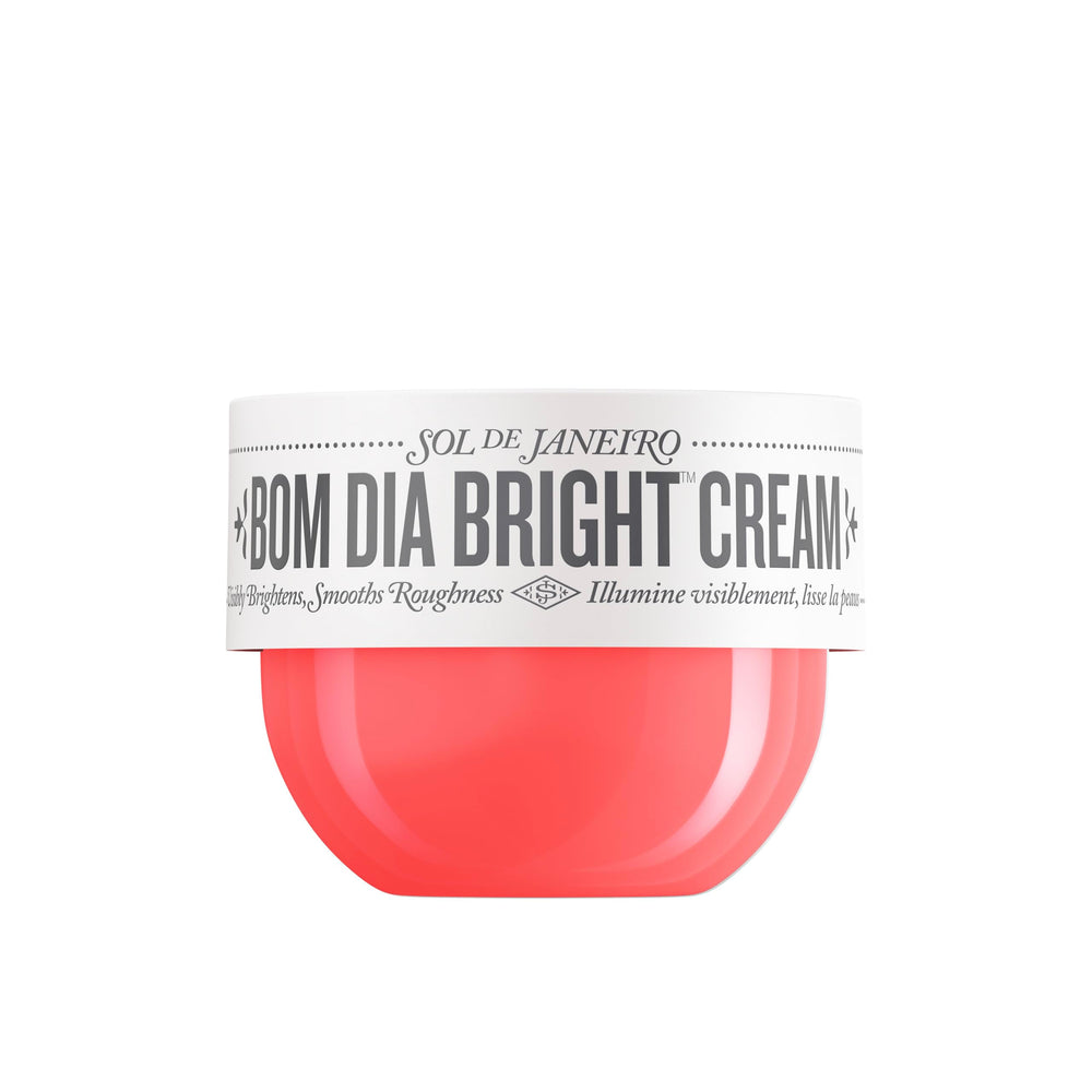 Sol de Janeiro Bom Dia Bright Cream travel tube cap—on-the-go hydration.