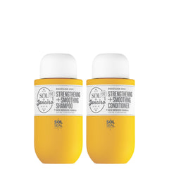 Sol de Janeiro Brazilian Joia shampoo bottle showing damage repair formula for smoother hair