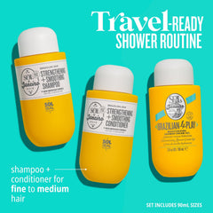Sol de Janeiro Brazilian Joia shampoo bottle highlights lightweight damage repair for fine to medium hair