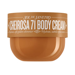 Sol de Janeiro Cheirosa 71 bottle pour shows luminous glow and caramelized vanilla scent
