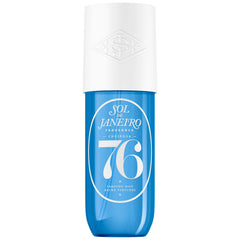 Sol de Janeiro Cheirosa 76 bottle pour showcases amber fragrance for lasting wear.