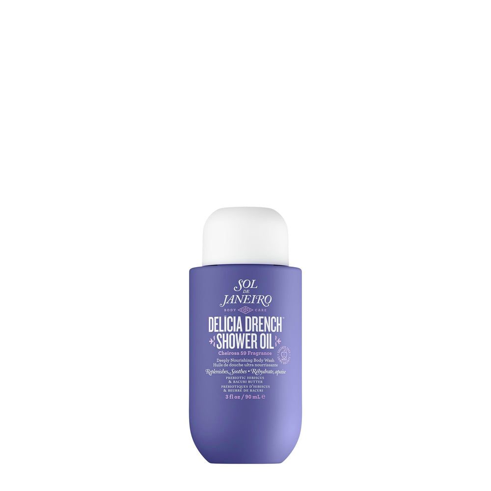 Sol de Janeiro Delicia Drench bottle pour shows nourishing oil-to-milk cleanse for silky skin