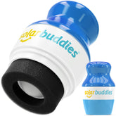 Solar Buddies blue sunscreen applicator in packaging offers convenient travel sun protection