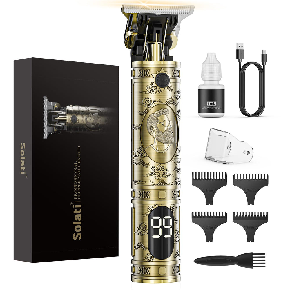 Solati hair clippers with LCD display provide real-time battery status for quick grooming sessions