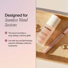 Solawave hyaluronic acid illustration emphasizes plumping hydration