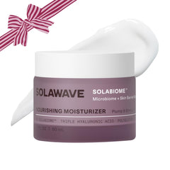 Solawave Probiotic Cloud Cream jar close-up showing creamy texture for daily hydration.