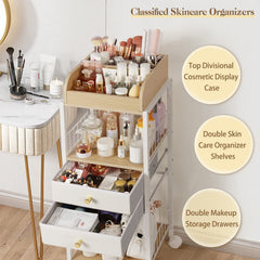 SOLIMINTR bottom shelf stores bags and storage bins for clutter control.