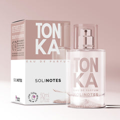 Solinotes Tonka EDP application, easy spritz for anytime wear.