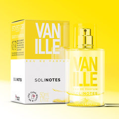 Solinotes Vanilla note detail highlights white florals and tonka bean for depth.