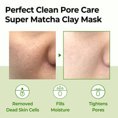 SOME BY MI Super Matcha Clay Mask being applied for soothing cleansing
