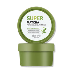 SOME BY MI Super Matcha Clay Mask packaging highlights pore care benefits