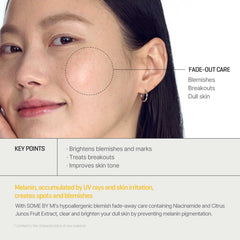 SOME BY MI Yuja Niacin Toner application step illustrating gentle toning technique.