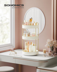 SONGMICS makeup organizer 360-degree access makes reaching items effortless during busy mornings
