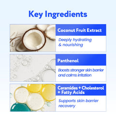 SOONDING Coconut Hydro Barrier Cream label shows sensitive-skin friendly barrier care.