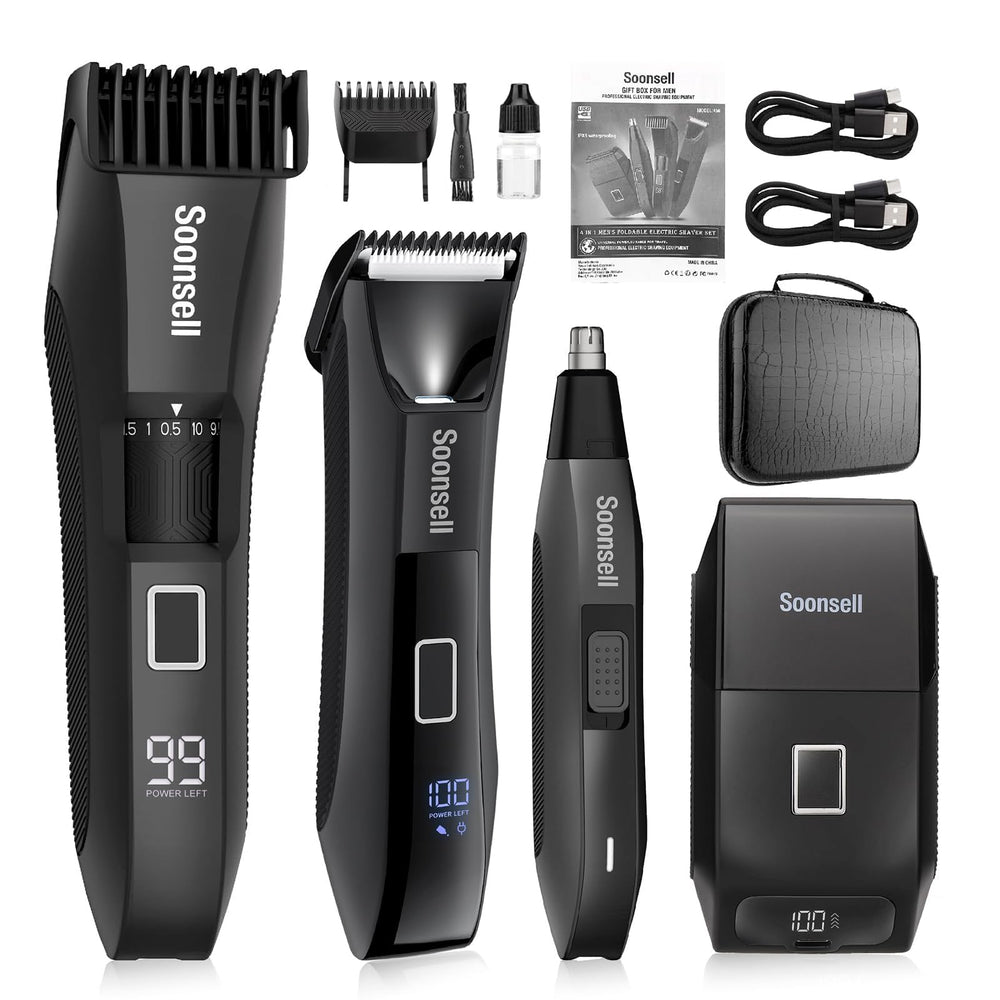 Soonsell Manscape beard trimmer with zoom wheel enables precise length control for versatile grooming.