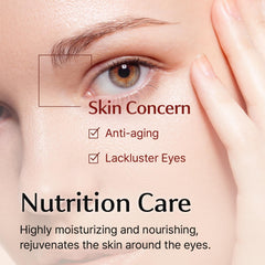 Sooryehan Hyobidam eye cream being applied in dots around the eye contour for absorption.