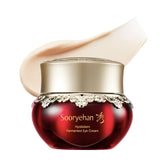 Sooryehan Hyobidam eye cream jar close-up showing rich hydration for under-eye area.