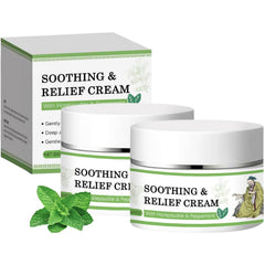 Soothing Relief Cream dual-pack shows portable daily moisturization for sensitive skin.