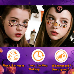 SOOVSY spider design tattoos ideal for Halloween cosplay and bold accessories.