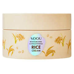 SOQU Moisturizing Rice Cream jar closeup showing deep hydration texture