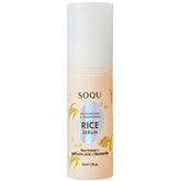 SOQU Moisturizing Facial Rice Serum bottle close-up highlighting hydrating formula.