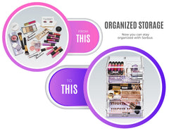Sorbus lipsticks and brushes organization with visible compartments for easy selection