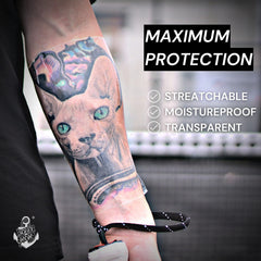 Sorry Mom tattoo bandage swim-proof for active lifestyles and water exposure.