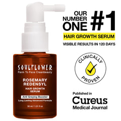 Soulflower serum spray-on scalp demonstrates easy, mess-free application for daily hair health.