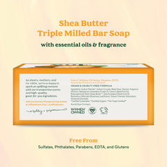South of France SoF bar soap with shea butter softens skin.