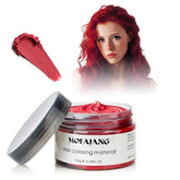 SOVONCARE red hair color wax jar closeup showing vibrant shade and easy removal.