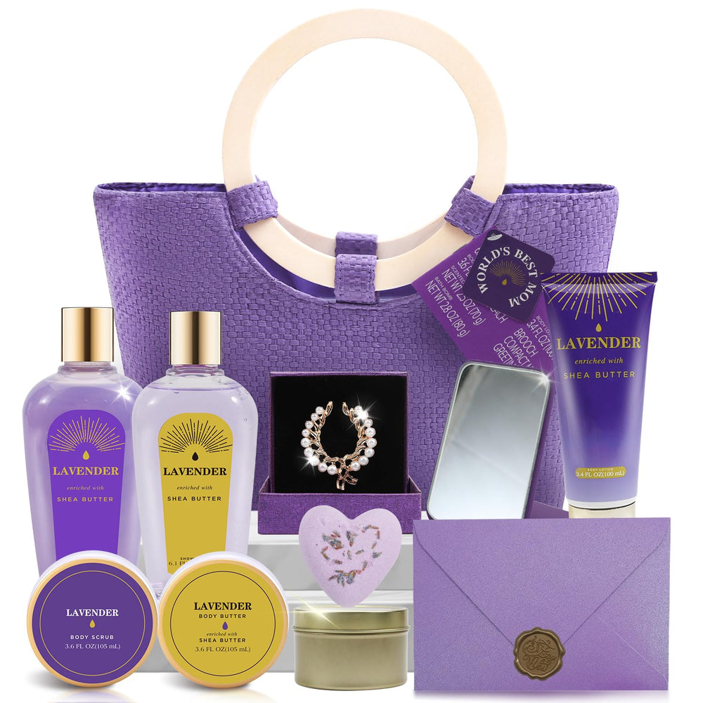 Spa Luxetique cesta regalo lavanda, regalo ideal para relajación en casa.