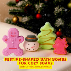 Spa Luxetique reindeer bath bomb evokes playful sparkle for kids' bath time ritual.