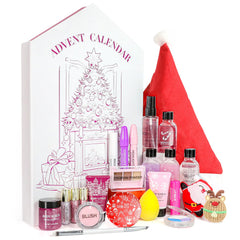 Glam makeup essentials from SPA LUXETIQUE, perfect for festive looks.