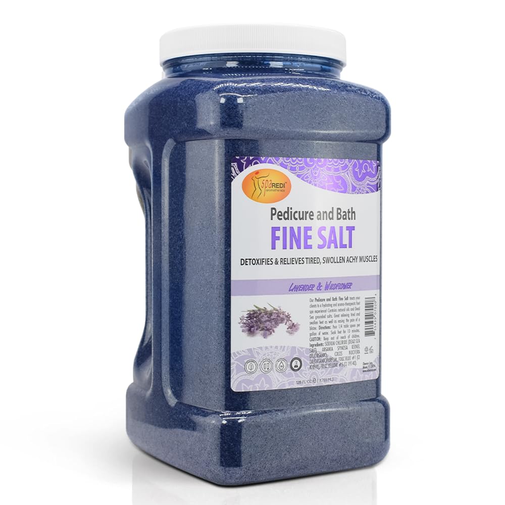 SPA REDI detox foot soak bottle for pedicure prep and relaxation.