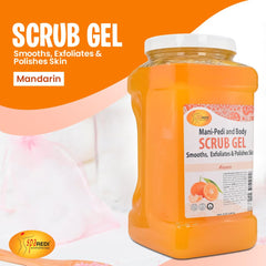 Spa Redi Pedi Scrub Gel texture showing pumice exfoliation on skin