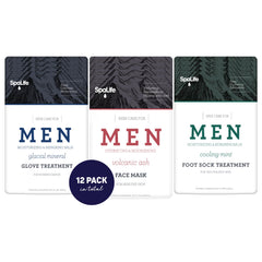 SpaLife Men's glacial mineral hand gloves in close-up, delivering deep moisture for dry hands.