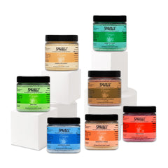 Spazazz Escape Kiwi Pear salts for fruity, uplifting tub experience.