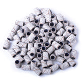 SpeTool sanding ring bands 150 grit zebra close-up for precise nail shaping and gel polish removal