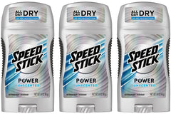 Speed Stick unscented anti-perspirant stick close-up shows powder-solid texture for all-day dryness
