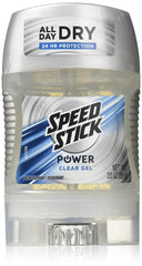 Speed Stick Power Clear Gel front view five-pack for on-the-go freshness.
